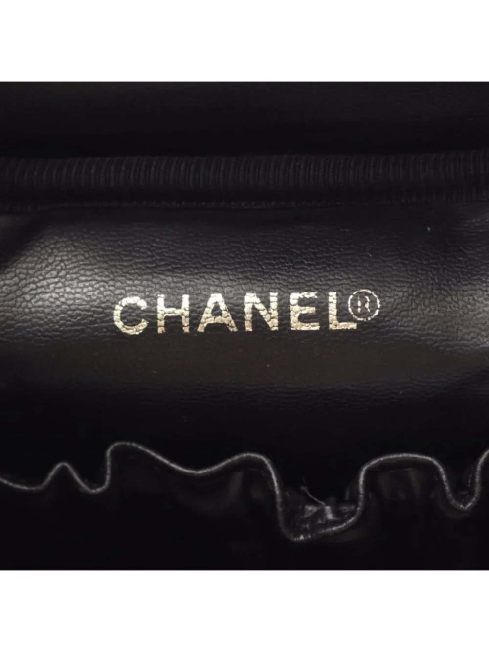 Chanel Handbag CC Logo Black Caviar Leather